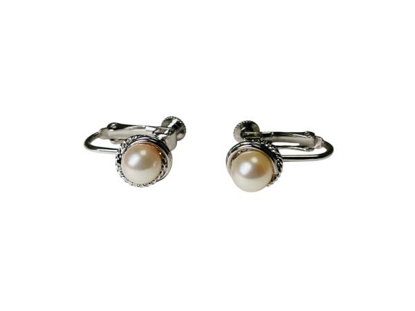 Klassieke Parel Design | Verstelbare Zilverkleurige Oorclips