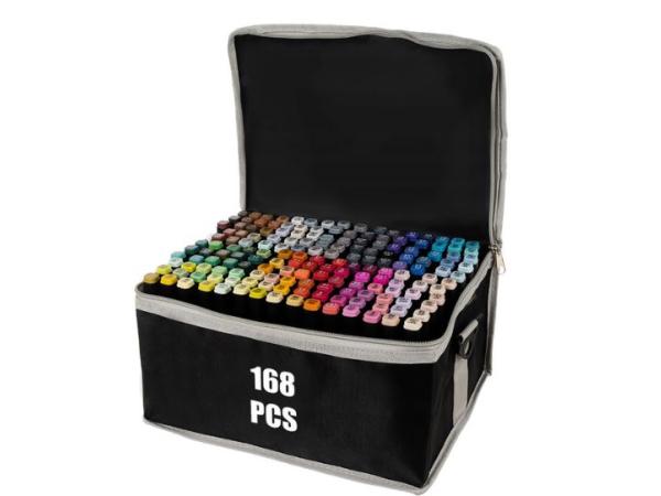 Dubbelzijdige Alcoholmarkers 168 Kleuren
