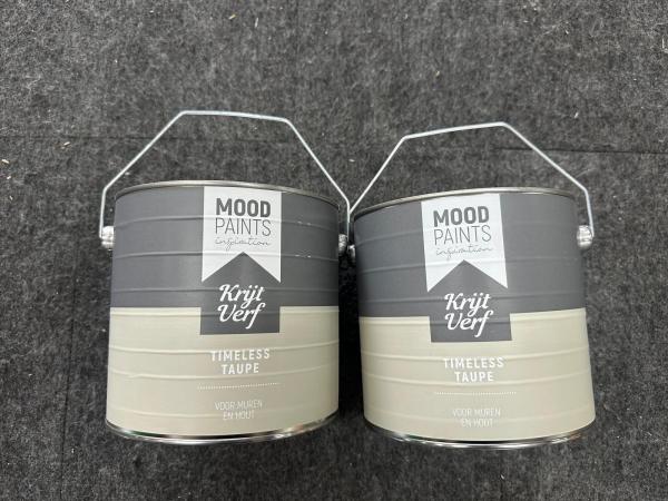2x 2,5L Timeless taupe muurverf moodpaints