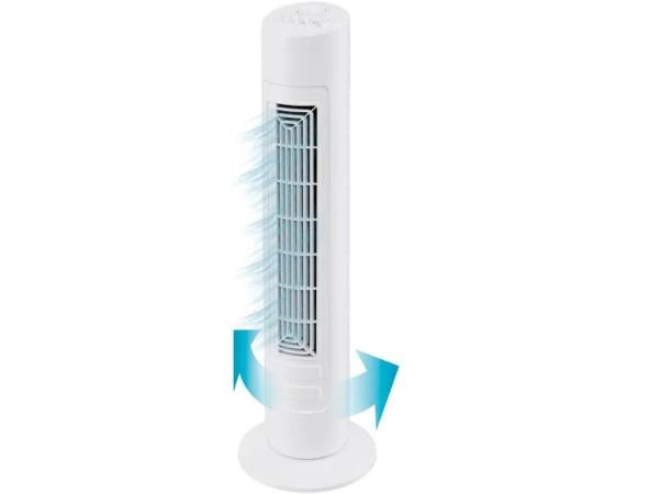 Silvercrest Torenventilator 50W - 76 cm - 3 standen Wit