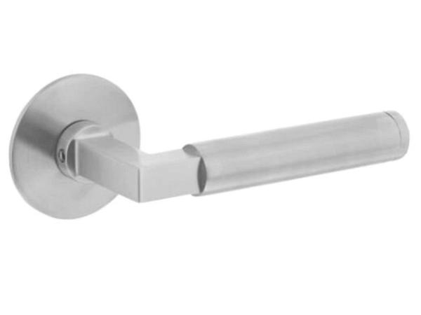 4x Intersteel deurkruk op rozet RVS geborsteld Bau-stil