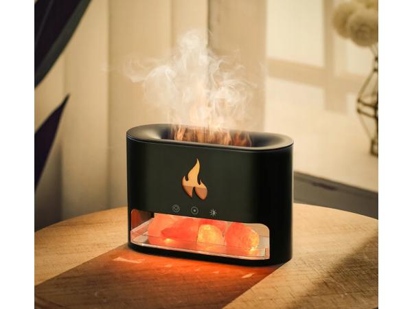 Luchtbevochtiger Vlameffect LED – Aromadiffuser & Nachtlamp