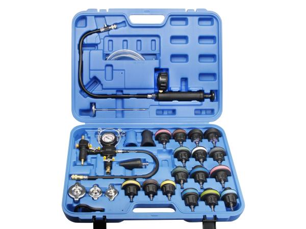 Koelsysteemtester / Druktester - 28-delige set - Incl. Koffe