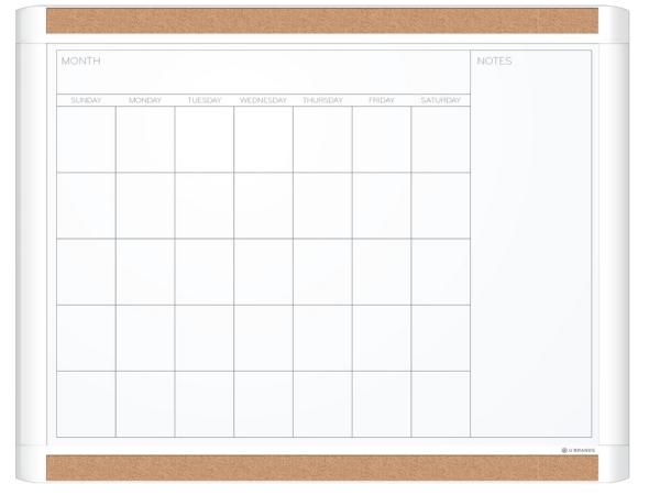 U Brands PinIt Combinatie Droog Erase Board White Board met 