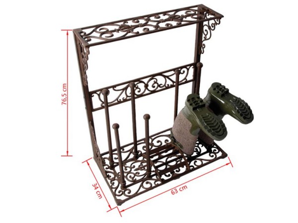 Esschert Design gietijzer Laarzenrek maat L