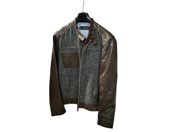Dsquared2 | Leather & Wool Mix Bomber Jacket