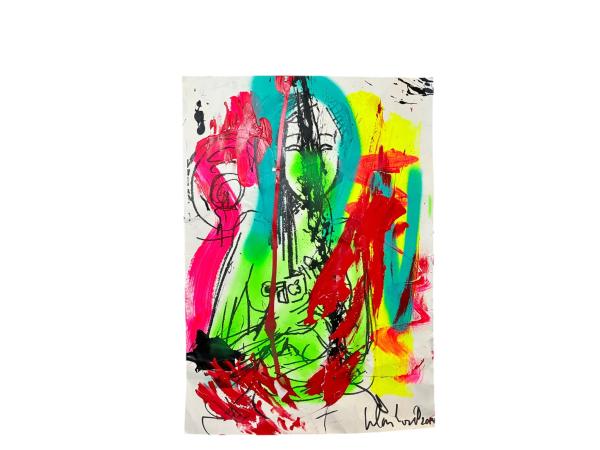 Peter Klashorst | Expressionistisch Unica op Papier