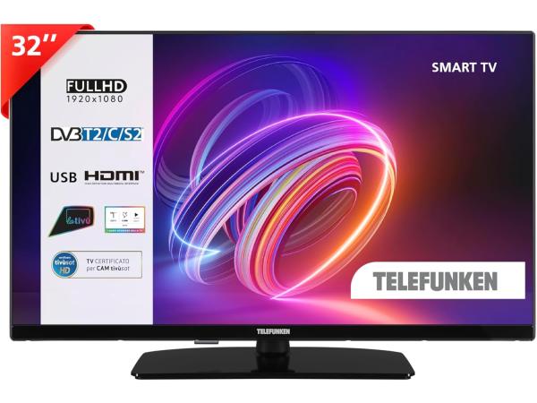 Telefunken Smart TV - 32 inch - Full HD - Dolby Vision HDR10