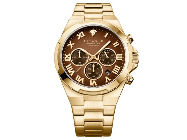 Titanio Horloge Augustus Goud 42mm