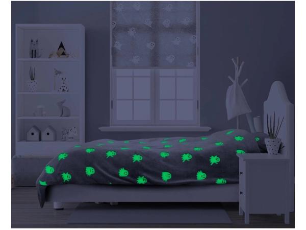Dekbedovertrek Glow in the dark Spooky Grey 140 x 200/220 cm