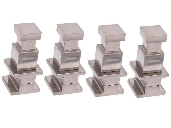 4x Beaux haak voor radiator vierkant 2x2x6cm Rodez rvs