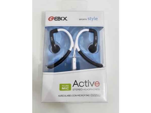 EBOX actieve stereohoofdtelefoon met microfoon - Wit