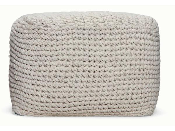 Arezzo suns  Poef - 55x55 - Vierkant - Lichtgrijs