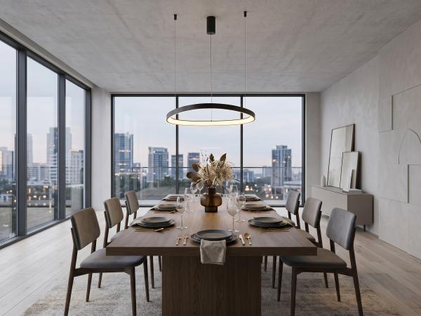 Hanglamp Zwart 82cm 70W LED CCT 3 Kleur & 3 Stappen Dimmen