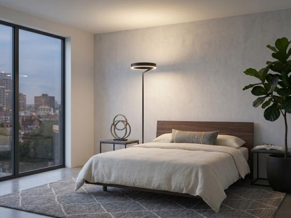 Vloerlamp Zwart 35cm 22W LED CCT 3 Kleur Dimbaar