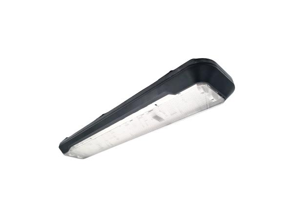 8x 60cm Pro dubbele LED TL armaturen IP65 donkergrijs reflector