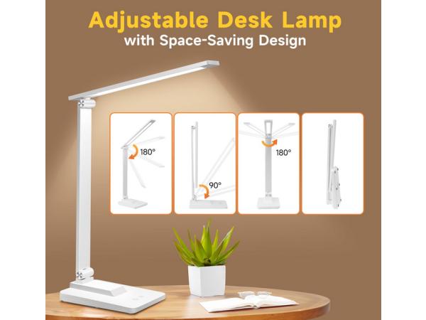 Led-bureaulamp, 3 helderheid, 5 kleuren