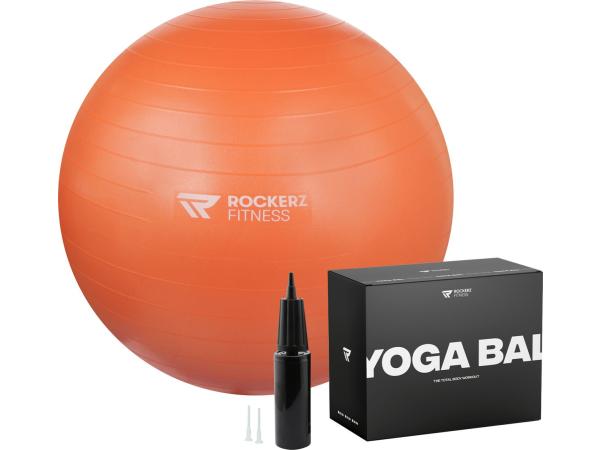 Rockerz Deluxe Yoga bal inclusief pomp Oranje