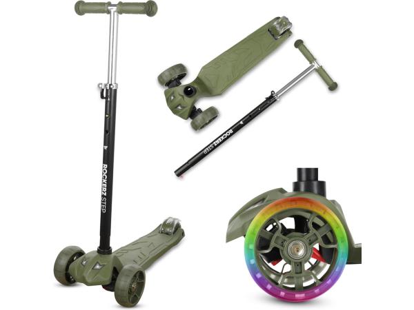 Rockerz Kinderstep met lichtgevende wielen Army