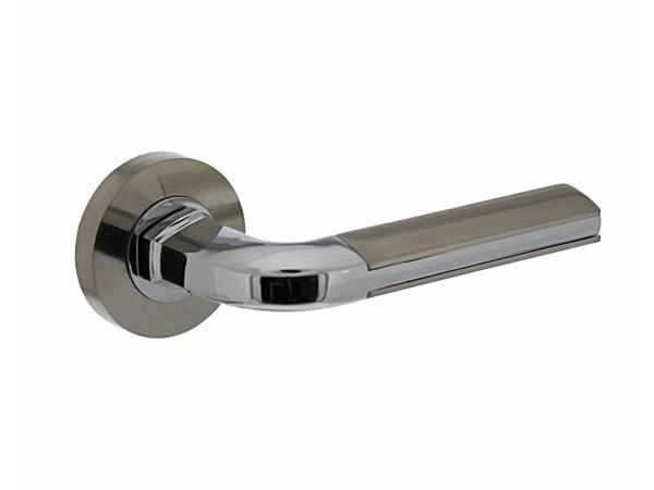 8x Intersteel deurkruk op rozet chroom/mat Bas