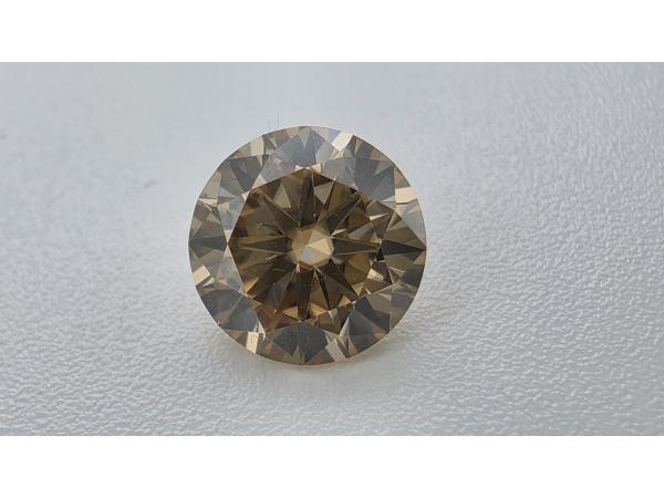 Moissanite briljant 2 crt Champagne ( GRA Gecertificeerd )