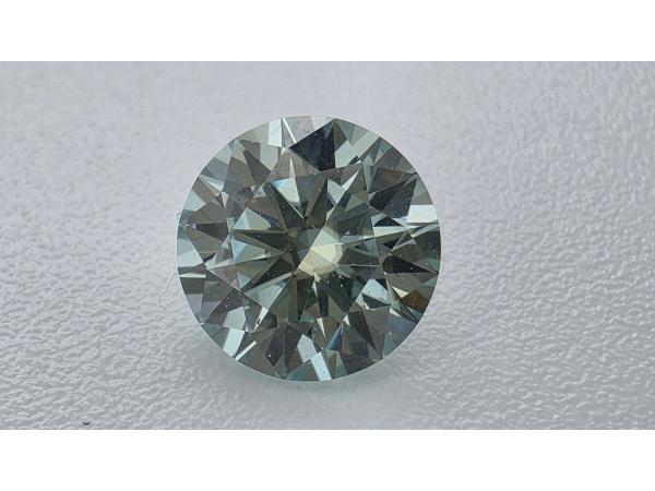 Moissanite briljant 1 crt Light Blue ( GRA gecertificeerd )