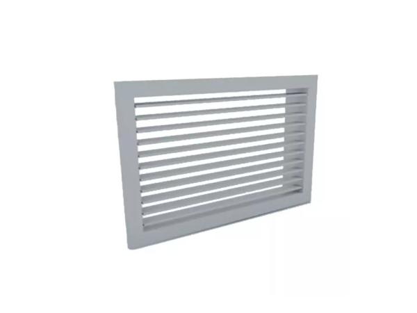 Grada Wandrooster staal met vaste lamellen - 500x150