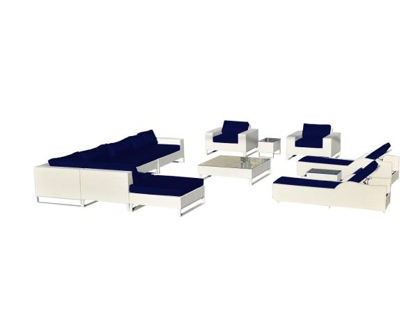 Loungeset incl. kussens 13-delig