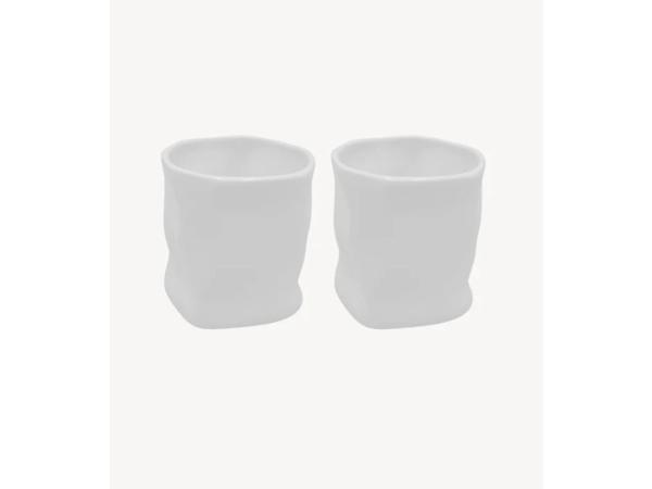 ZOHA keramische mokken Diamond wit 2 stuks 290 ml