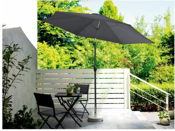 Livarno home Parasol 294 x 249 cm - Antraciet - 100% Polyest