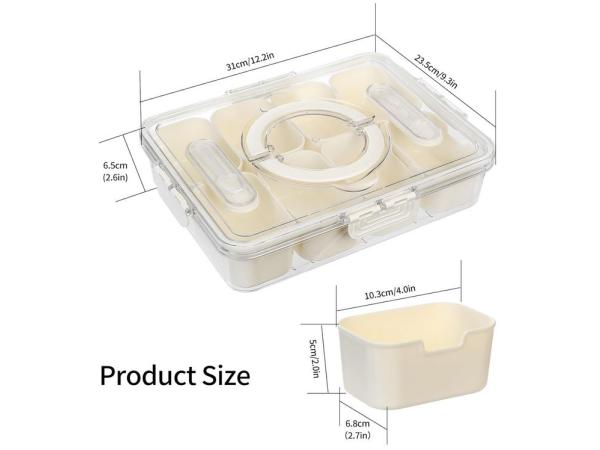 Snackbox met 8 vakken