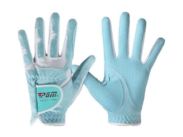 Golf handschoen lichtblauw dames M voor de linkerhand