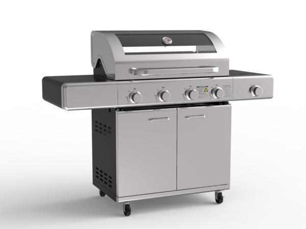 Gasbarbecue 4 branders RVS