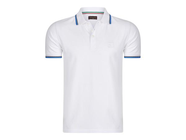 Cappuccino Italia Polo Applique Pique - Wit - XL