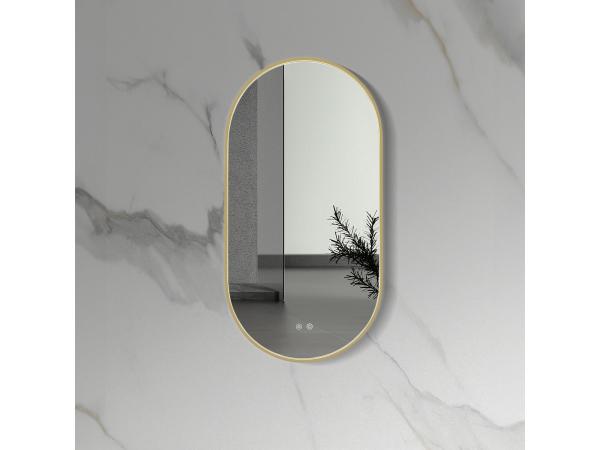  LED Spiegel ovaal | goud | 100x50cm