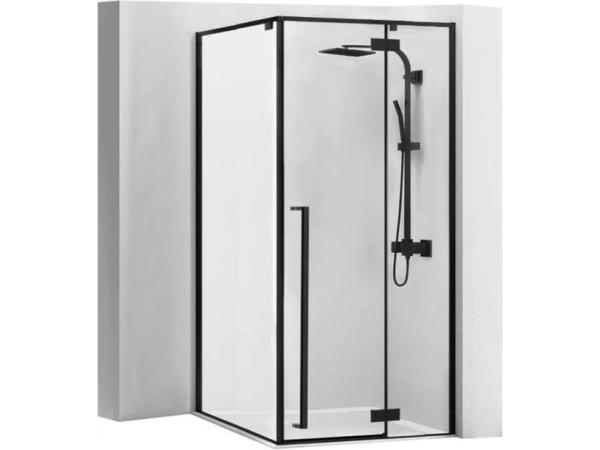 Douchecabine 140x90 cm Zwart Nano Coating 8 mm