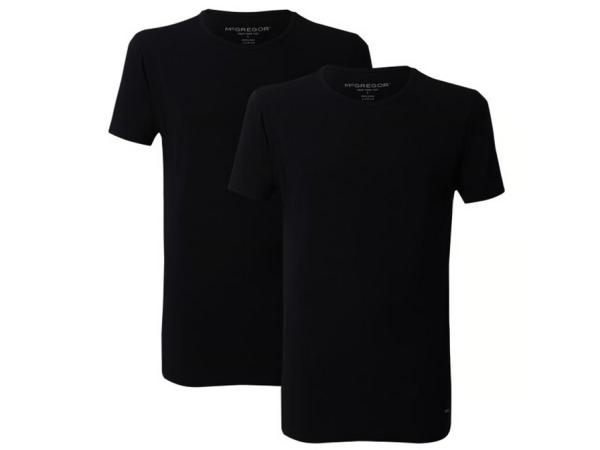 McGregor Premium stretch t-shirt 2-pack o-neck zwart maat XL