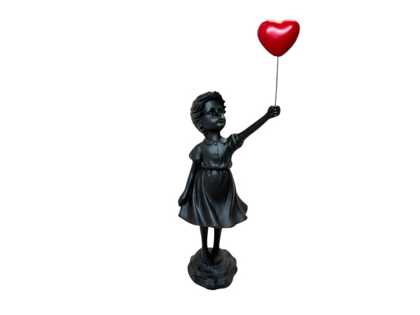 Iconische Banksy-Stijl 'Flying Balloon Girl' Sculptuur