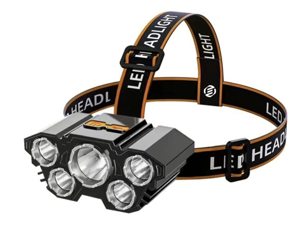 Hoofdlamp - 5 leds - oplaadbaar
