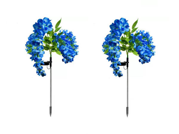 Solar tuinverlichting - blauwe regen - set van 2