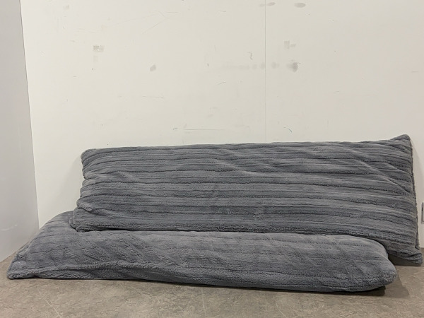 Kussenset 130x50cm 2-delig grijs