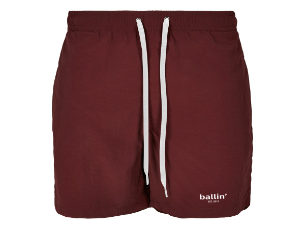 Ballin Est. 2013 Small Logo Zwembroek Burgundy - M
