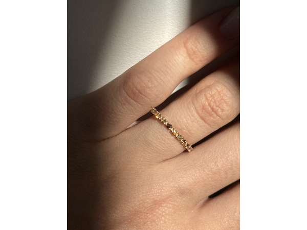 Roségouden ring met natuurlijke diamanten – Meerkleurig