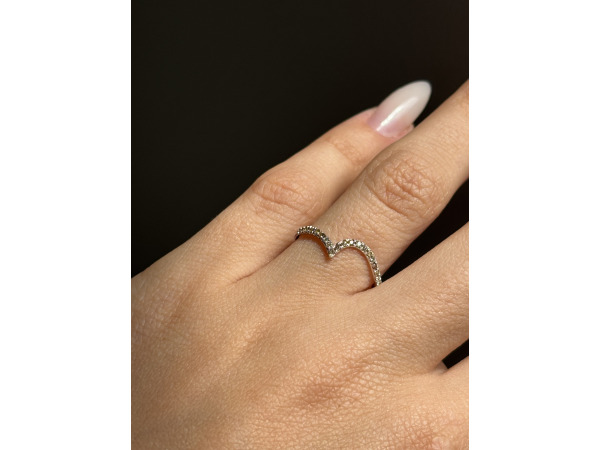 Witgouden ring met natuurlijke diamanten – Meerkleurig