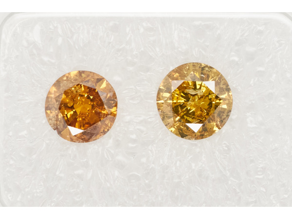Behandelde diamant – Rond briljant – Fancy groengeel