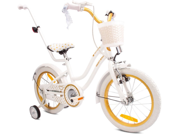 Sun Baby Heart Bike 16 inch kinderfiets wit/goud