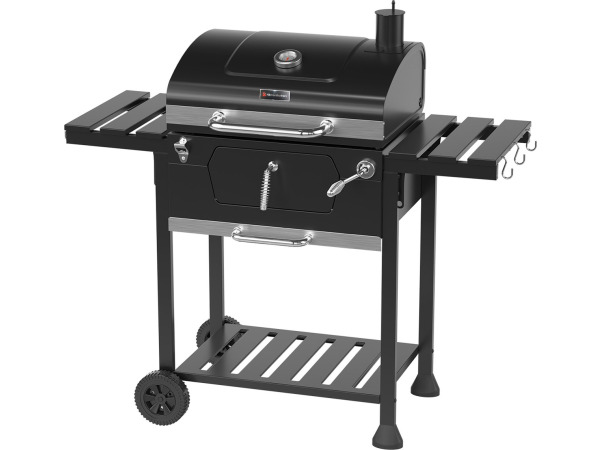 KitchenBrothers KB4019 houtskoolbarbecue smoker zwart