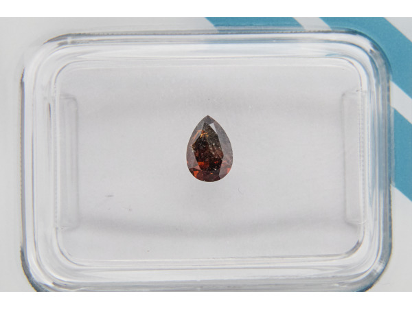 Natuurlijke diamant – Peer – Fancy diep oranjebruin