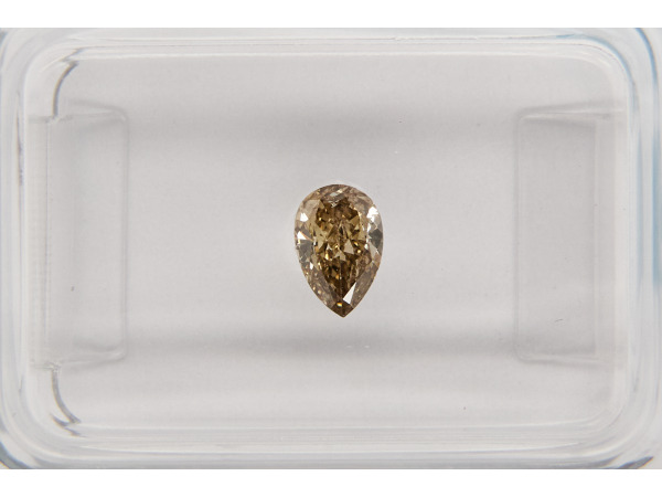 Natuurlijke diamant – druppel – fancy bruinachtig geel