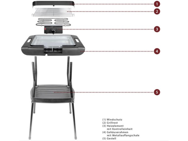 Clatronic Elektrische Barbecue op statief1